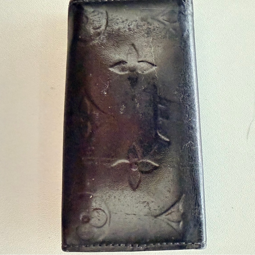 Louis Vuitton Black Vernis Monogram Fold Wallet for Keys